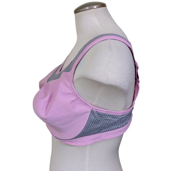 Pink and Gray Women's Sports Bra - Picture 5 of 10
